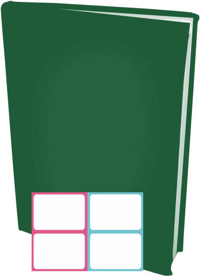 Benza Rekbare boekenkaften A4 Groen 12 stuks inclusief kleur labels