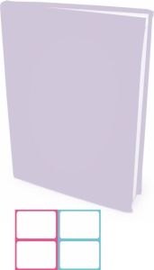 Benza Rekbare boekenkaften A4 Lichtlila 12 stuks inclusief kleur labels
