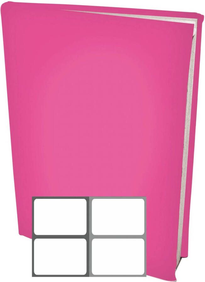 Benza Rekbare Boekenkaften A4 Roze 12 stuks inclusief grijze labels