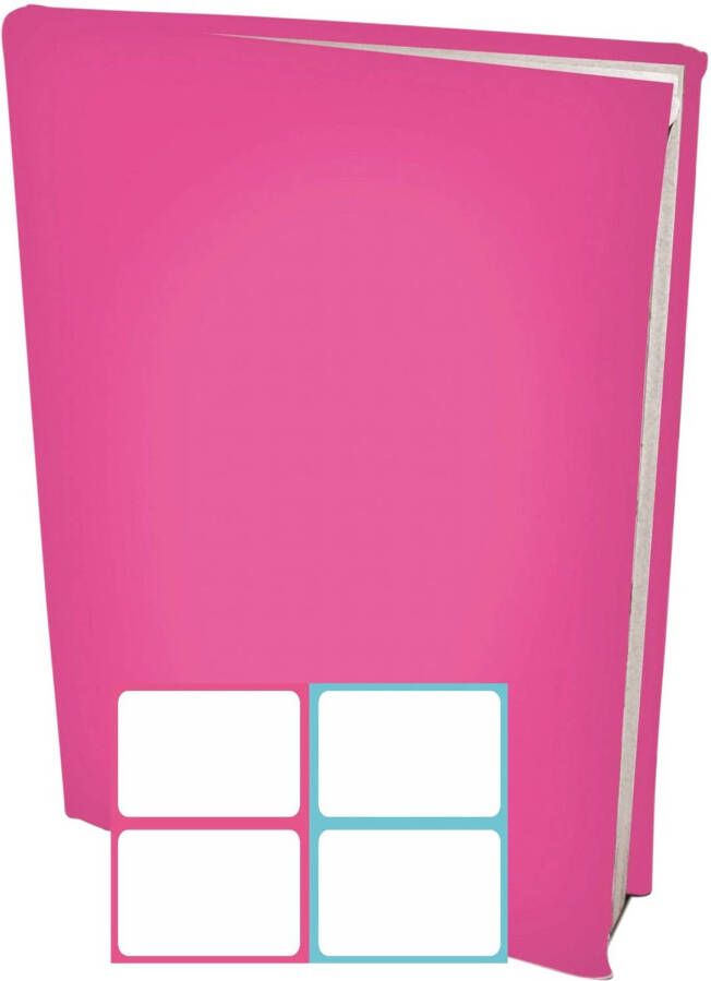 Benza Rekbare Boekenkaften A4 Roze 12 stuks inclusief kleur labels