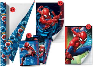 Benza Spider-man Back To School Schoolpakket Kaftpapier Voor Schoolboeken En Schriften