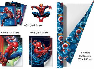 Benza Spiderman Schoolpakket Kaftpapier En Schriften