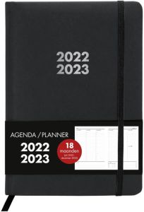 Benza Verhaak Planner agenda 2022 2023 Luxe kaft Zwart Inhoud 18 maanden