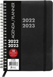 Benza Verhaak Planner agenda 2022 2023 Luxe met Spiraal Zwart Inhoud 18 maanden