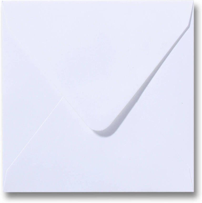 Benza Wenskaart Enveloppen Vierkant 14 x 14 cm Wit 100 stuks