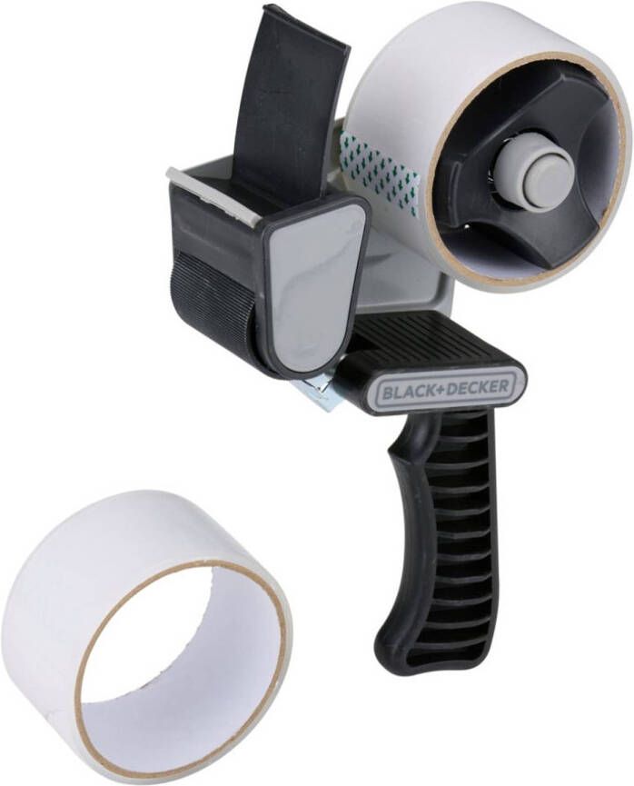 BLACK+DECKER Verpakkingstape met Tape Dispenser met 2 Rollen Tape 15 m Taperoller Dozentape