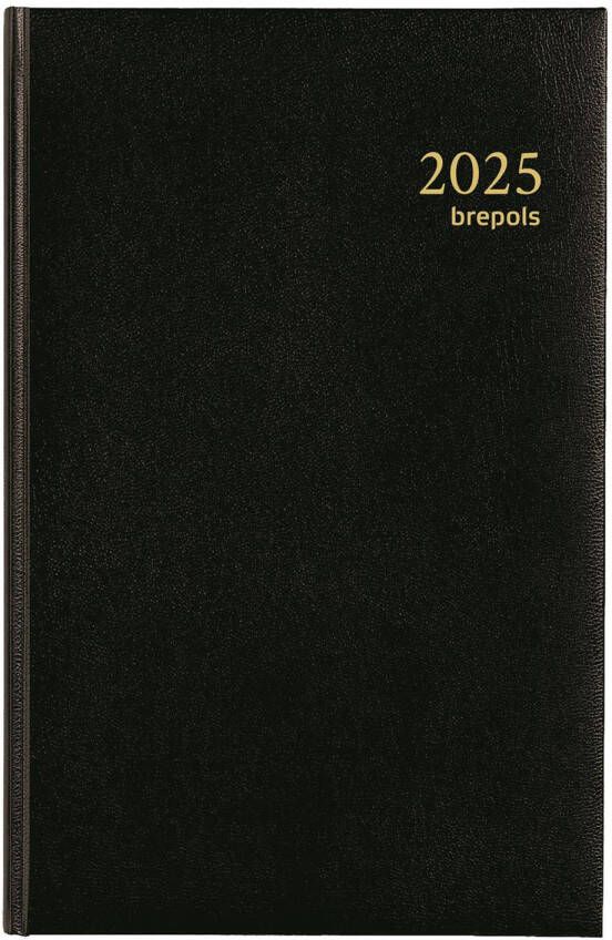 Brepols Agenda 2023 Saturnus Luxe 1dag 1pagina zwart