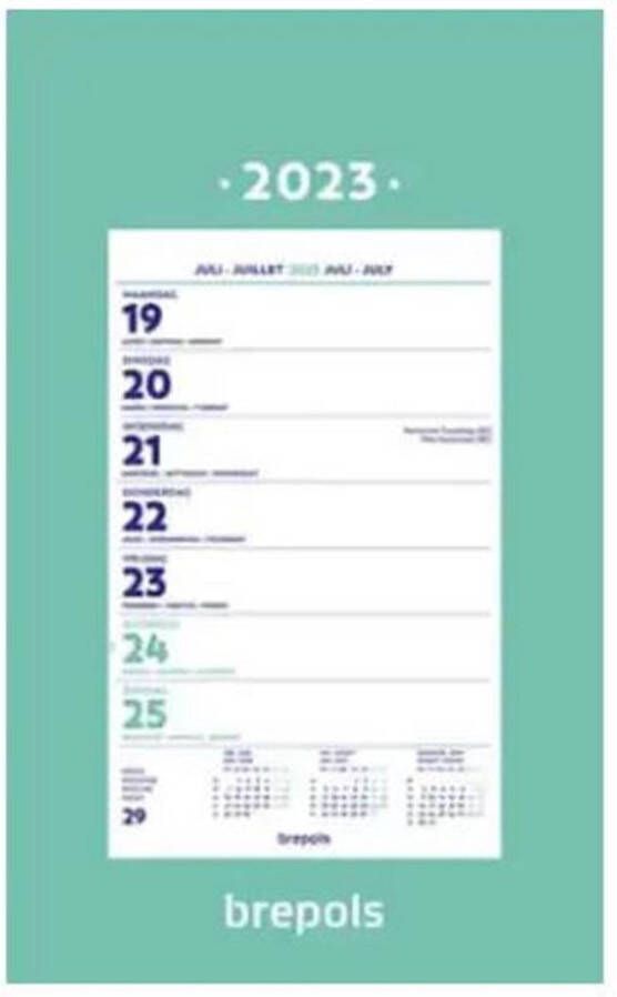 Brepols wand-week kalender op schild 2025