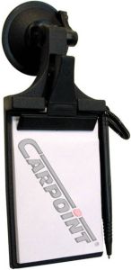 Carpoint auto-notitieblok met zuignap 9 x 13 cm zwart