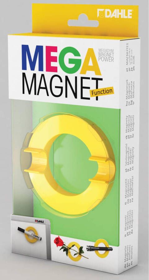 Dahle Mega Magnet Circle Neodymium magneet cirkelvormig geel 6 stuks