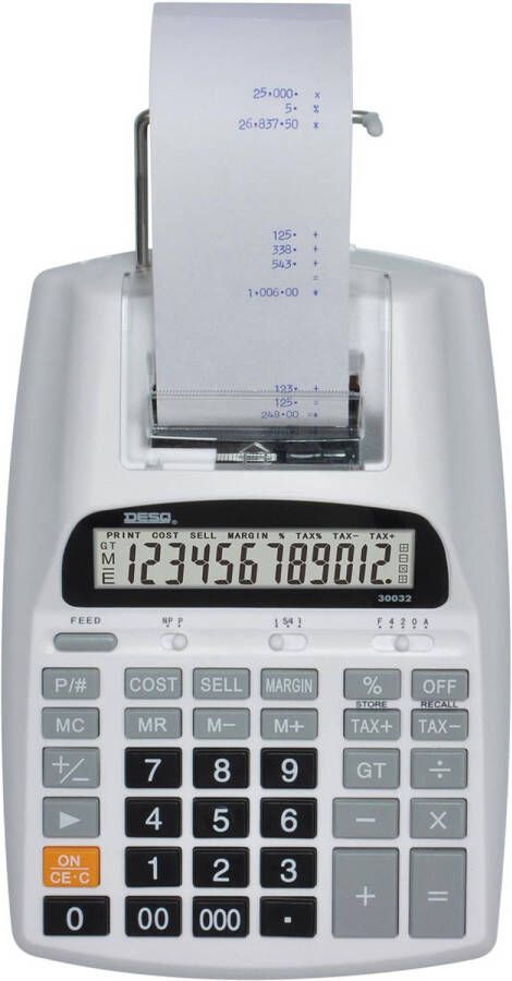 Desq rekenmachine met telrol 30032 2-kleuren druk 5 stuks
