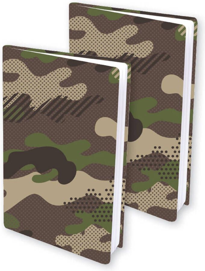 Dresz Camouflage Rekbare boekenkaften Voor A4 boeken met een harde kaft 2 stuks