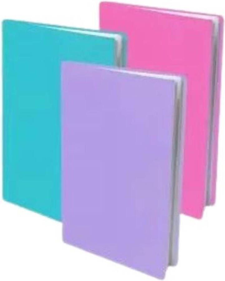 Dresz Rekbare Boekenkaft Pastel kleuren A4 3-pack