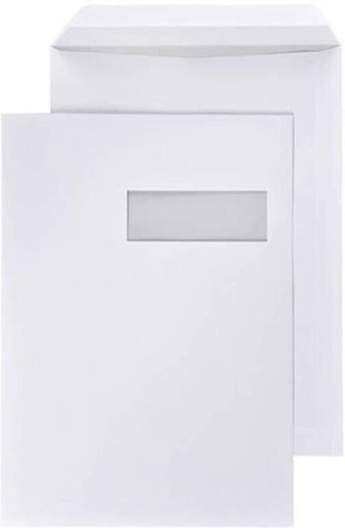 DULA C4 Enveloppen A4 formaat wit Venster rechts 229 x 324 mm 100 stuks Zelfklevend met plakstrip 120 Gram