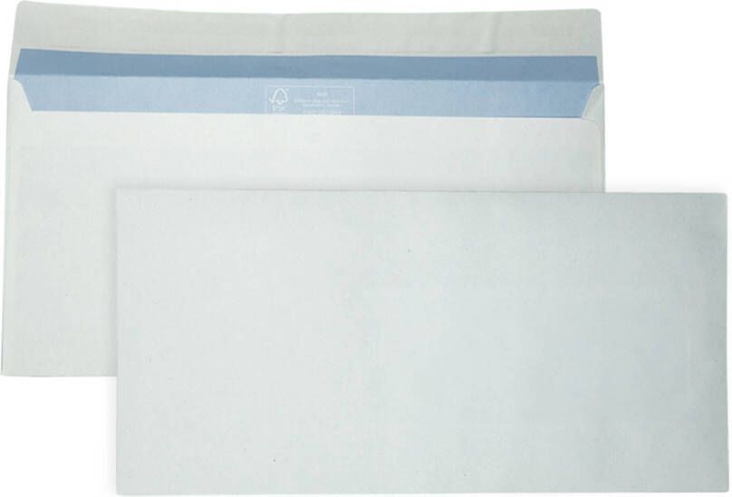 DULA C5 6 Enveloppen Bank envelop 114 x 229 mm 100 stuks zelfklevend met plakstrip 80 Gram