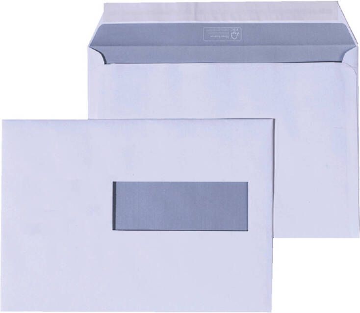 DULA EA5 Enveloppen Venster rechts -156 x 220 mm 250 stuks Wit Zelfklevend met plakstrip 80 gram