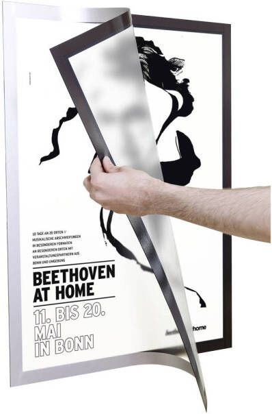 Durable Duraframe Poster infokader A2 formaat Zilver Magnetische sluiting