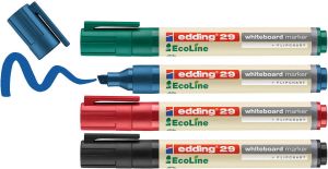 Edding Ecoline Viltstift edding 29 whiteboard Eco schuin ass 1-5mmÃƒ 4st