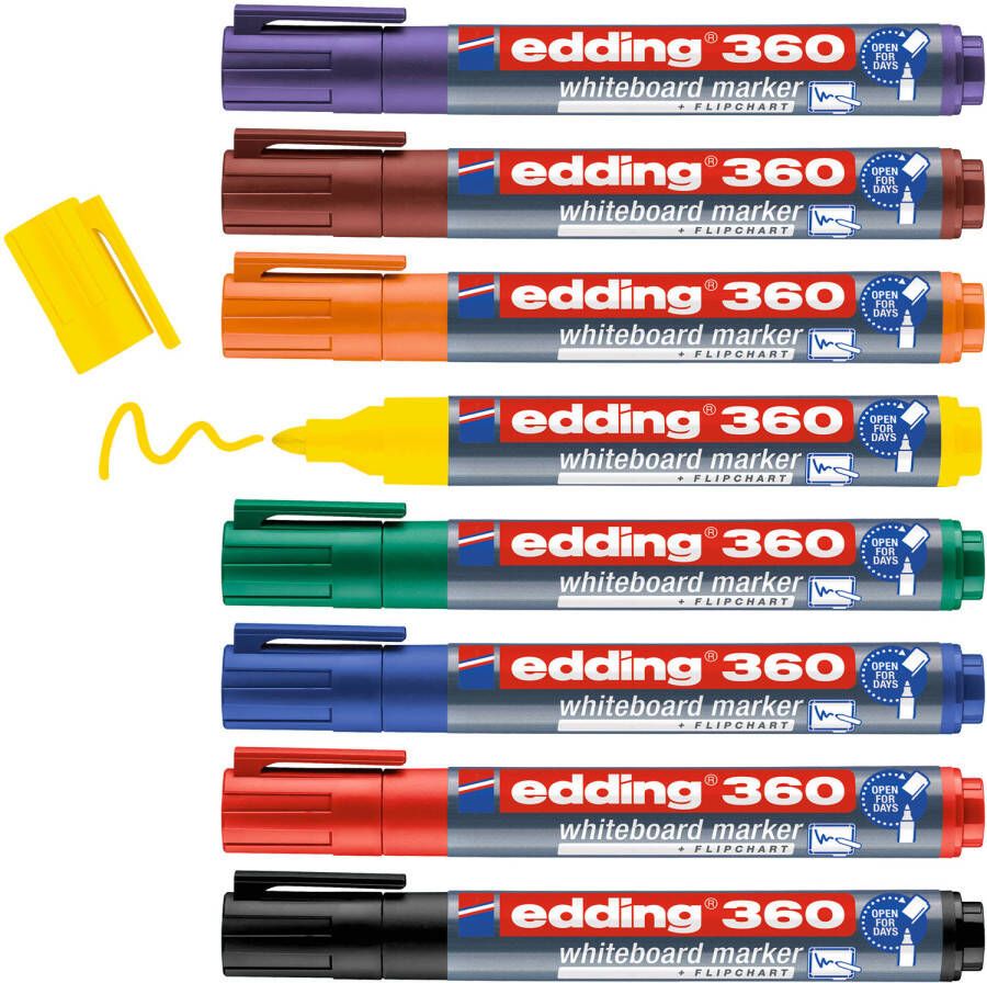 Edding  360 whiteboard marker set van 8 assorti