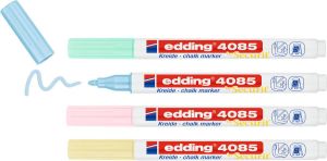Edding Krijtmarker e-4085 ronde punt van 1 2 mm blister van 4 pastel kleuren