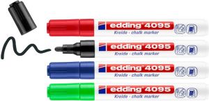 Edding krijtmarker e-4095 geassorteerde kleuren etui van 4 stuks
