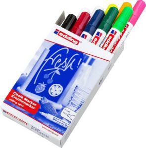 Edding krijtmarker e-4095 geassorteerde kleuren doos van 10 stuks