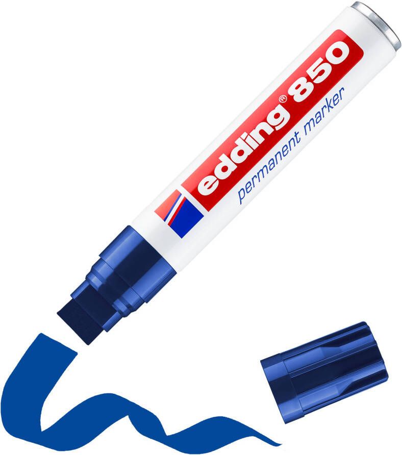 Edding Viltstift 850 blokpunt blauw 5-16mm