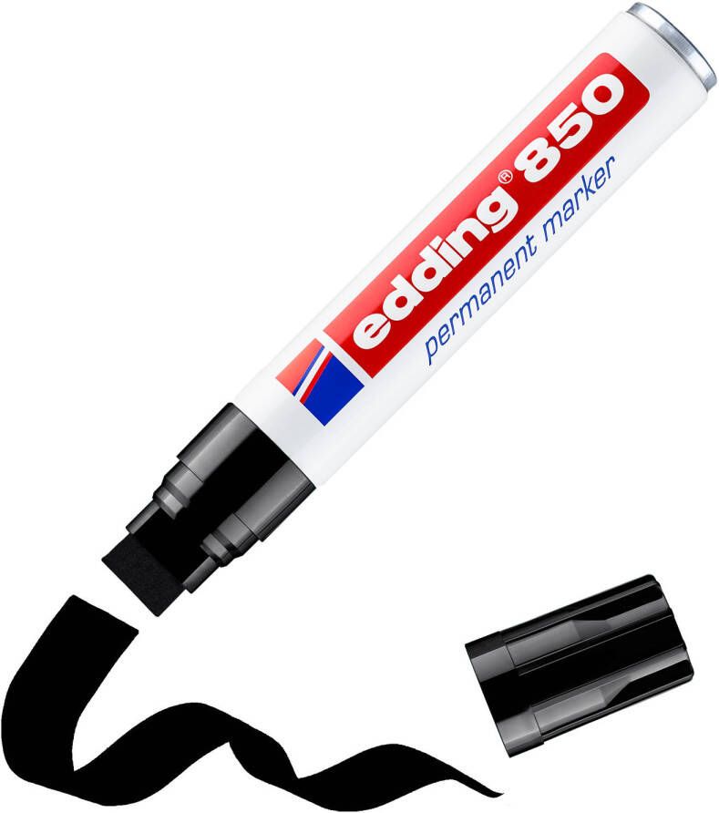 Edding Viltstift 850 blokpunt zwart 5-16mm