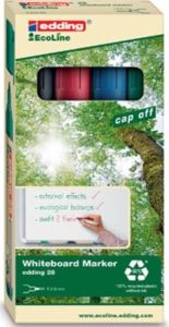 Edding Whiteboardmarker Ecoline e-28 etui van 4 stuks in geassorteerde kleuren