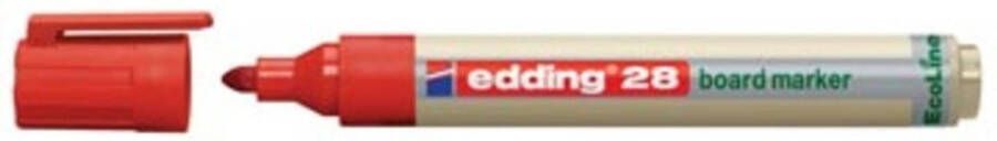 Edding Ecoline Viltstift edding 28 whiteboard Eco rond rood 1.5-3mm