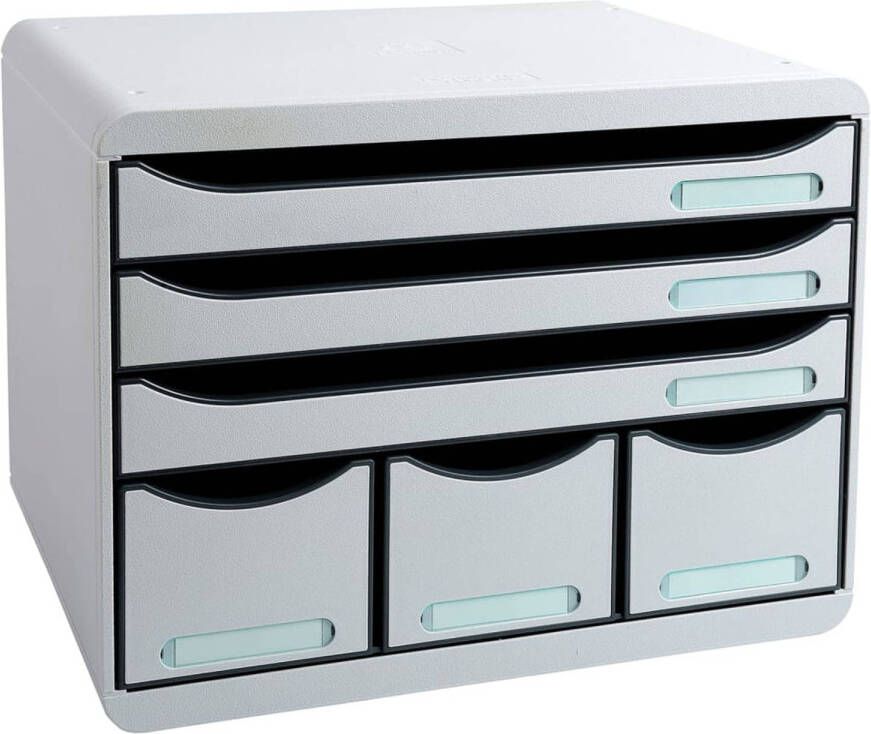 Exacompta Bureauladeblok Store-Box Maxi met 6 lades lichtgrijs
