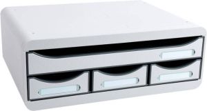 Exacompta Bureauladeblok Toolbox met 4 lades lichtgrijs