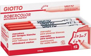 Giotto Robercolor whiteboardmarker medium ronde punt rood 12 stuks