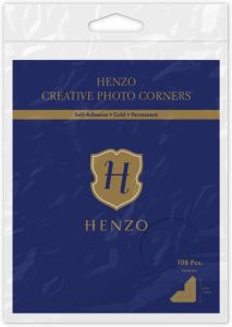 Henzo Fotoplakkers Creative Fotohoekjes 108 stuks 12 mm Zelfklevend permanent Goud