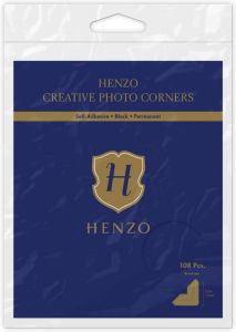 Henzo Fotoplakkers Creative Fotohoekjes 108 stuks 12 mm Zelfklevend permanent Zwart