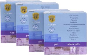 Henzo Fotoplakkers Plakstrips 4x 250 stuks Transparant