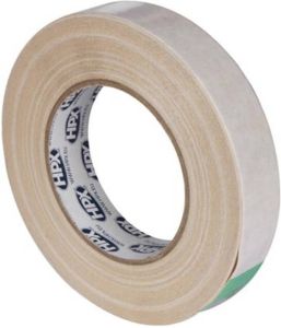 HPX Tapijttape Dubbelzijdig 25 Mm Rubber Wit