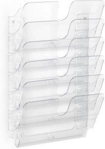 Huismerk Durable Flexiplus Folderhouder 52 X 34 X 10 Cm Transparant 6 Liggende A4 Vakken