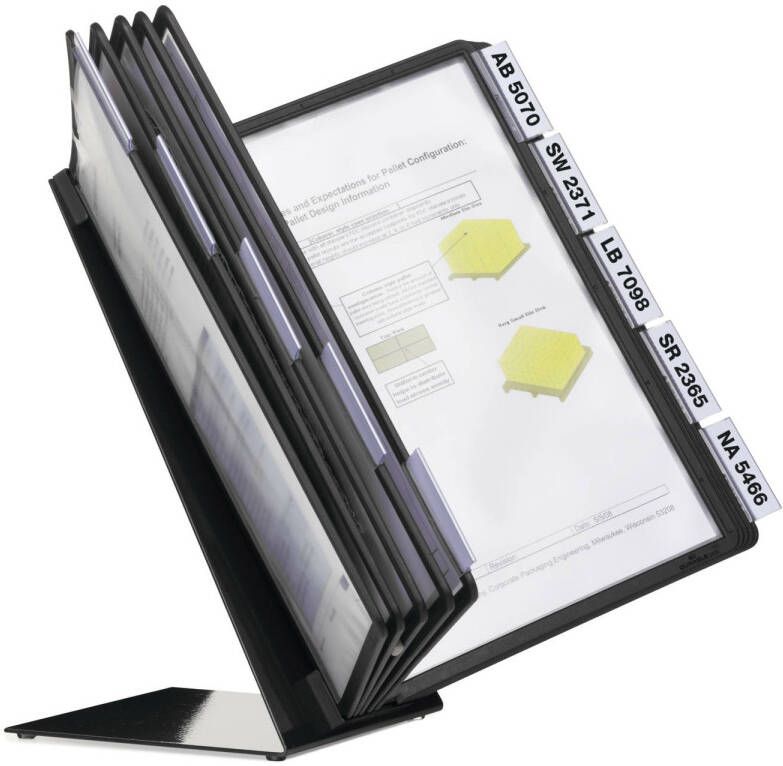 Durable VARIO paneeldrager Zwart Inclusief 10 display panelen