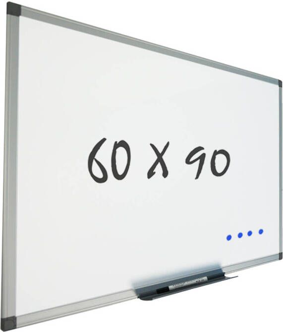 IBuy24 Whiteboard voor wandmontage Magnetisch 60x90 cm