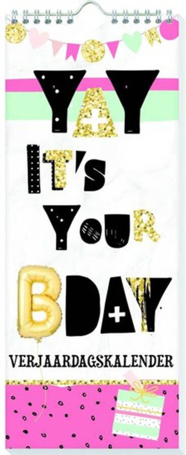 Interstat YAY It&apos;s Your Birthday Verjaardagskalender 13 x 32 cm