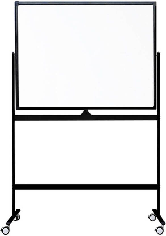 IVOL Verrijdbaar whiteboard Dubbelzijdig en magnetisch 90x120 cm Zwart