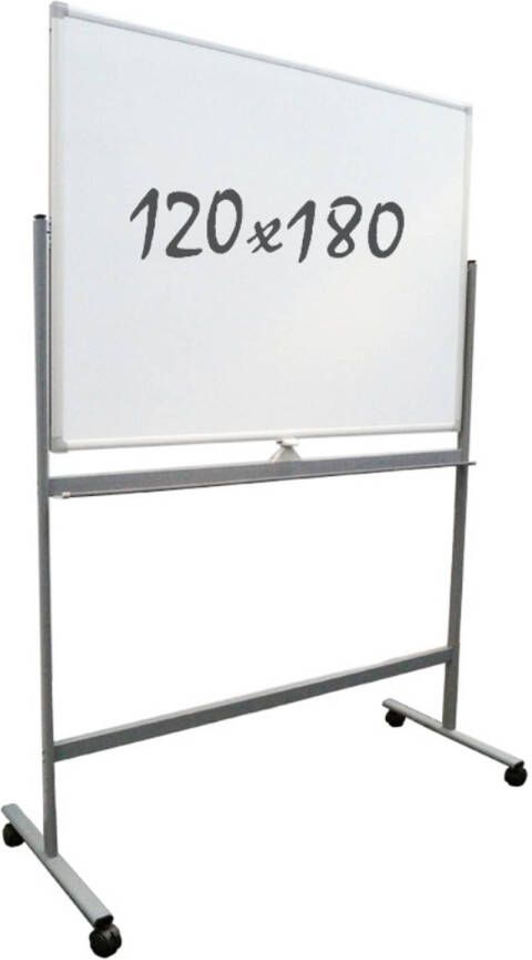 IVOL Whiteboard Verrijdbaar Dubbelzijdig Magnetisch 120x180 cm