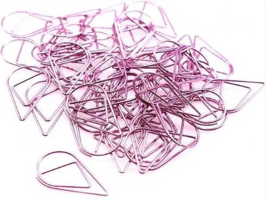 Knaak Paperclips Druppel Paars -2 5 cm 50 stuks