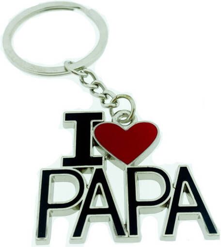 Knaak Sleutelhanger I Love papa Sleutelhanger Vader Vaderdag Cadeau Verjaardag Vader