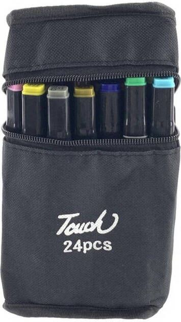 Lean Toys Set van 24 professional dual tip alcohol markers Voor volwassenen en kinderen Markeerstiften alcohol Twinmarkers
