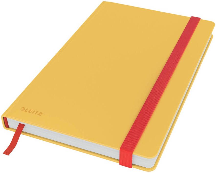 Leitz Cosy notitieboek met harde kaft voor ft A5 geruit geel