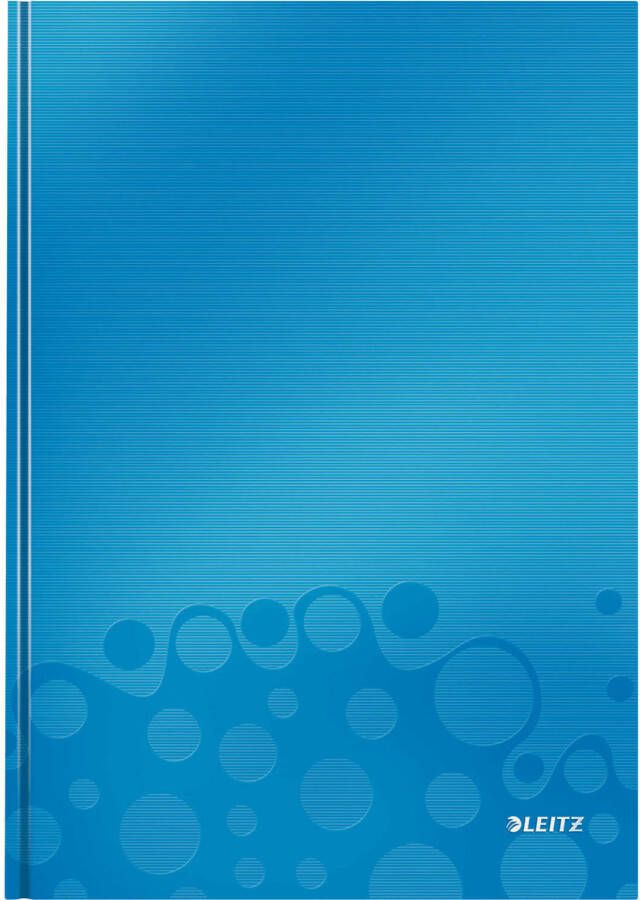 Leitz Notitieboek WOW A4 160blz 90gr lijn blauw