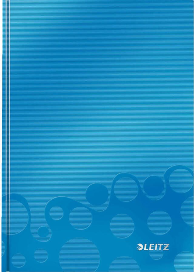Leitz Notitieboek WOW A5 160blz 90gr lijn blauw
