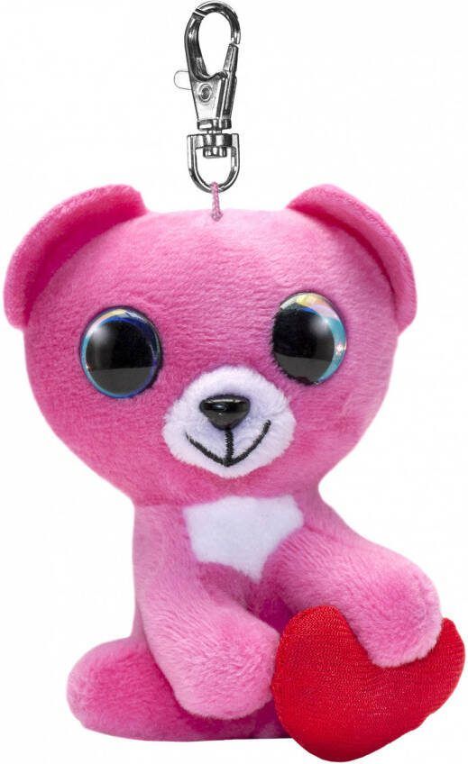Lumo Stars sleutelhanger beer Valentijn 8 5 cm roze